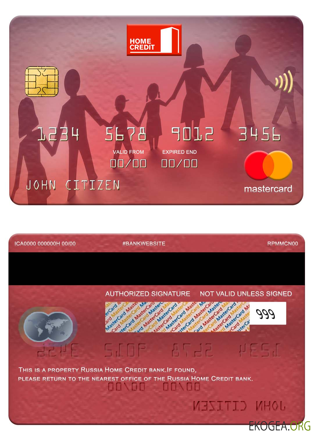 Mastercard de la banque Russie Home Credit